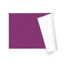 30" x 10' Holiday Wrapping Paper | Pink/Purple Pattern Stripe Peace on Earth