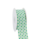 1 1/2" Printed Grosgrain Ribbon | Patty's Dots (10001) | 20 Yard Roll