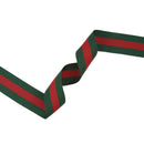 1 1/2" Green Red Striped Ribbon | 10 Yard Roll