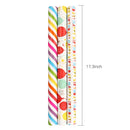 17" x 10' Birthday Mini Wrapping Paper Bundle (3-pack) | Happy Birthday/Balloons/Stripes