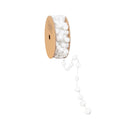8mm Wired Pom Pom | White | 25 Yard Roll