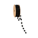 8mm Wired Pom Pom  | Black | 25 Yard Roll