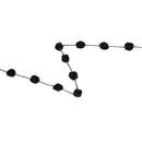 8mm Wired Pom Pom  | Black | 25 Yard Roll