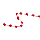 8mm Wired Pom Pom  | Red | 25 Yard Roll