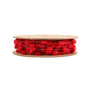 8mm Wired Pom Pom  | Red | 25 Yard Roll