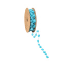 8mm Wired Pom Pom  | Blue | 25 Yard Roll