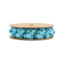 8mm Wired Pom Pom  | Blue | 25 Yard Roll