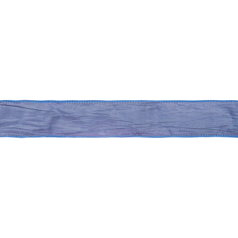 1 1/2" Wired Crinkle Ribbon | Blue | 10 Yard Roll