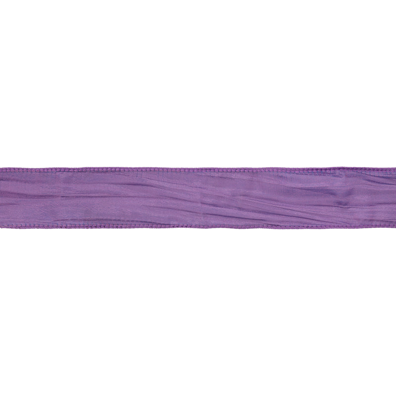 1 1/2" Wired Crinkle Ribbon | Purple | 50 Yard Roll