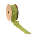 1 1/2" Wired Crinkle Ribbon | Moss | 10 Yard Roll