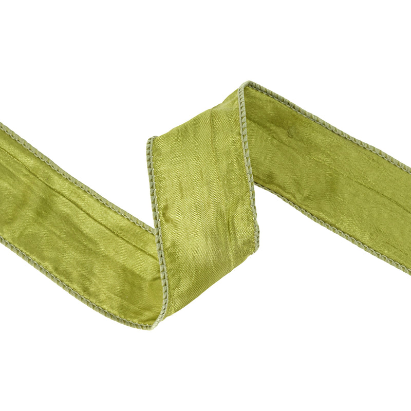 1 1/2" Wired Crinkle Ribbon | Moss | 10 Yard Roll