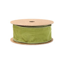 1 1/2" Wired Crinkle Ribbon | Moss | 10 Yard Roll