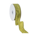 1 1/2" Wired Crinkle Ribbon | Moss | 50 Yard Roll