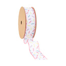 1 1/2" Wired Ribbon | White & Sprinkles | 10 Yard Roll