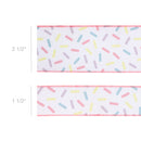 2 1/2" Wired Ribbon | White & Sprinkles | 10 Yard Roll