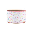2 1/2" Wired Ribbon | White & Sprinkles | 10 Yard Roll