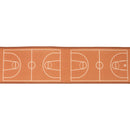 2 1/2" Faux Linen Heat Transfer Wired Ribbon | Basketball Court | 10 Yard Roll