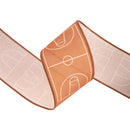 2 1/2" Faux Linen Heat Transfer Wired Ribbon | Basketball Court | 10 Yard Roll