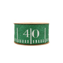 2 1/2" Wired Ribbon | Green Glitter Football Yardage | 10 Yard Roll