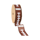 1 1/2" Faux Linen Wired Ribbon | Football Laces | 10 Yard Roll