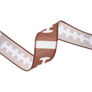 1 1/2" Faux Linen Wired Ribbon | Football Laces | 10 Yard Roll
