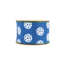 2 1/2" Wired Ribbon | Pickleballs on Blue Indoor | 10 Yard Roll