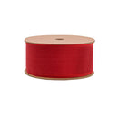 2 1/2" Wired Ribbon | Red Linen | 10 Yard Roll