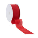 2 1/2" Wired Ribbon | Red Linen | 50 Yard Roll