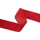 2 1/2" Wired Ribbon | Red Linen | 50 Yard Roll