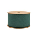 2 1/2" Wired Ribbon | Green Linen | 10 Yard Roll