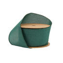 2 1/2" Wired Ribbon | Green Linen | 10 Yard Roll