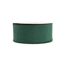 2 1/2" Wired Ribbon | Green Linen | 50 Yard Roll
