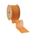 2 1/2" Wired Ribbon | Orange Solid | 10 Yard Spool