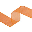 2 1/2" Wired Ribbon | Orange Solid | 10 Yard Spool