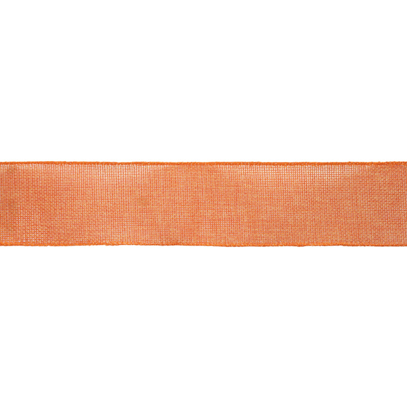 2 1/2" Wired Ribbon | Orange Solid | 50 Yard Spool