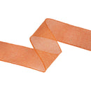 2 1/2" Wired Ribbon | Orange Solid | 50 Yard Spool