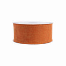 2 1/2" Wired Ribbon | Orange Solid | 50 Yard Spool