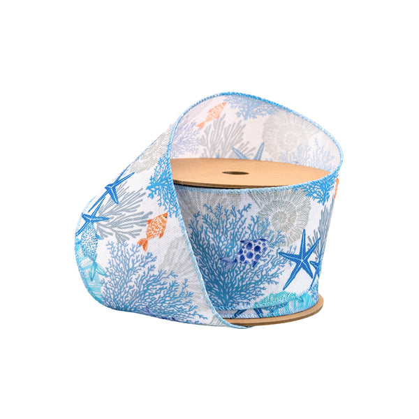 2 1/2" Wired Ribbon | Starfish | 10 Yard Roll