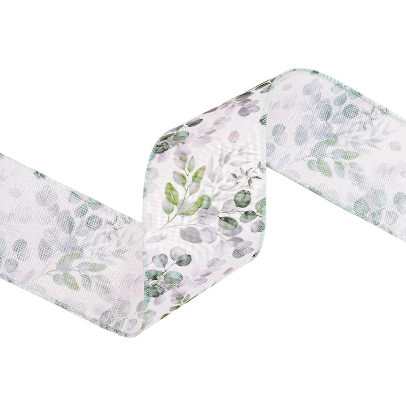 2 1/2" Wired Ribbon | Leaf Bundles | 10 Yard Roll