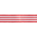 2 1/2" Wired Ribbon | Red Ticking Stripe | 10 Yard Roll