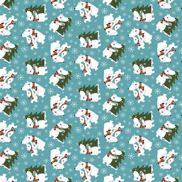 30" x 33' Wrapping Paper | Polar Bear Holiday