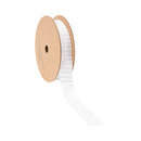 1" Pleated Ribbon | White | 10 Yard Roll