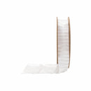1" Pleated Ribbon | White | 10 Yard Roll