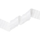 1" Pleated Ribbon | White | 10 Yard Roll