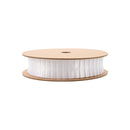 1" Pleated Ribbon | White | 10 Yard Roll
