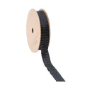 1" Pleated Ribbon | Black | 10 Yard Roll