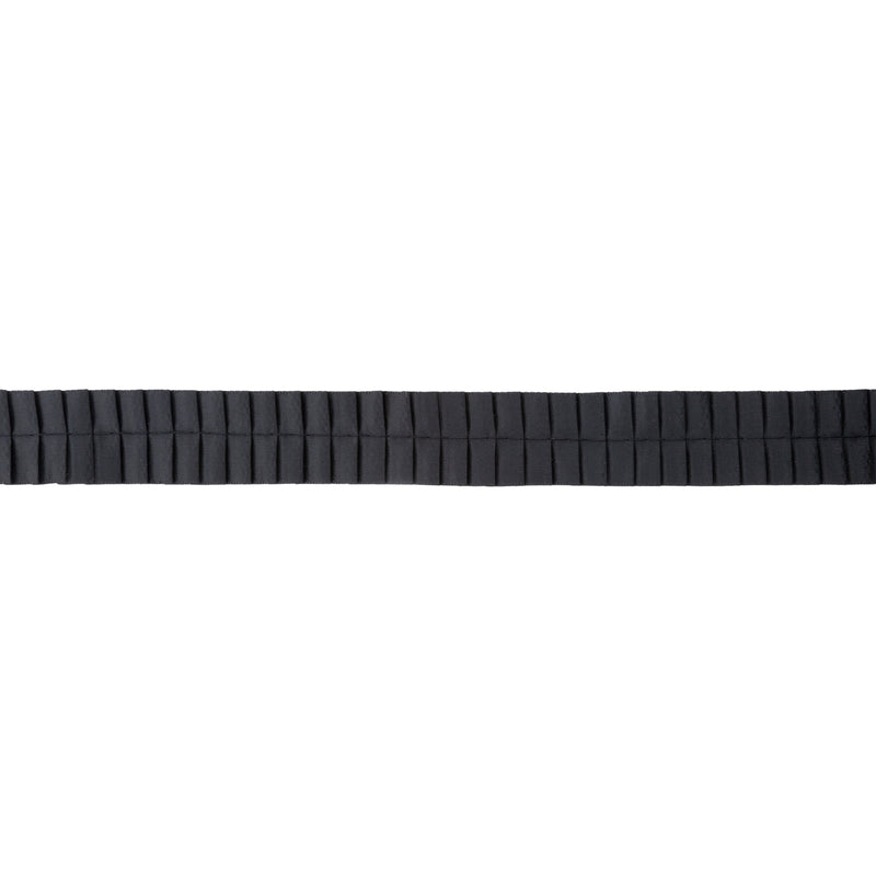 1" Pleated Ribbon | Black | 10 Yard Roll