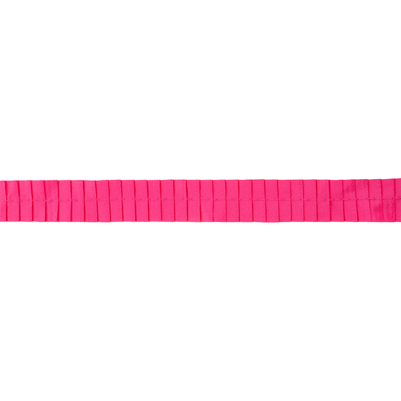 1" Pleated Ribbon | Shocking Pink | 10 Yard Roll