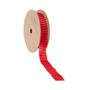 1" Pleated Ribbon | Red | 10 Yard Roll