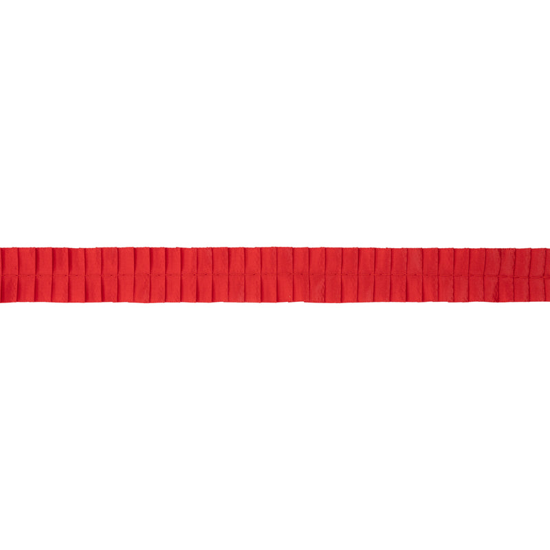 1" Pleated Ribbon | Red | 10 Yard Roll